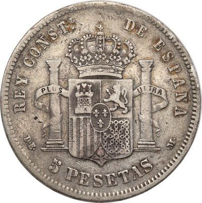 Hiszpania 5 Pesetas 1878 st.3