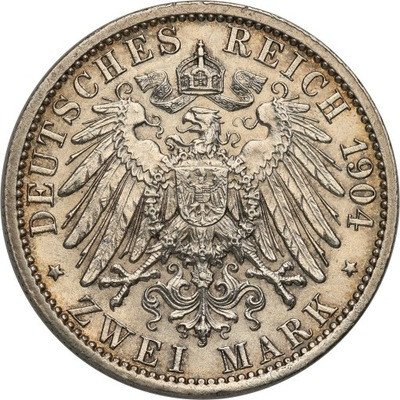 Niemcy Hesja 2 Marki 1904 st.2