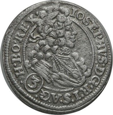 Polska Śląsk 3 Krajcary 1711 FN Wrocław st.2-