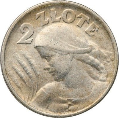 II RP 2 złote 1924 odwrotka st.2- ŁADNY