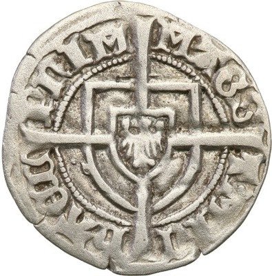 Zakon Krzyżacki Michał 1414-1422 szeląg st. 3+