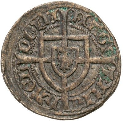Zakon Krzyżacki Michał 1414-1422 szeląg st. 2-