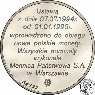 Medal Złotogrosz srebro Nowa Moneta Polska st.L