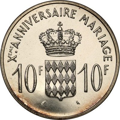 Monako 10 franków 1966 st.1