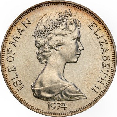 Wyspa Man 1 crown 1974 SREBRO st.1