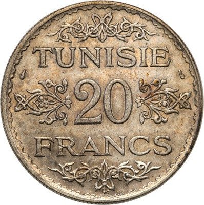 Tunezja 20 franków AH 1353 (1934) st.1-