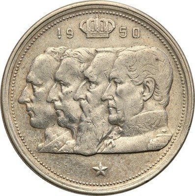 Belgia 100 franków 1950 (belgique) st.3+