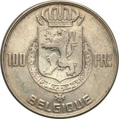 Belgia 100 franków 1950 (belgique) st.3+