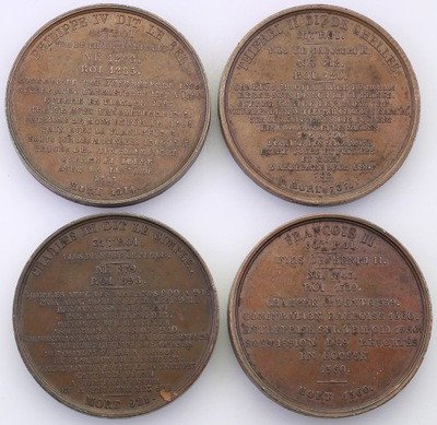 Francja medale suita królewska 4 sztuki st.1