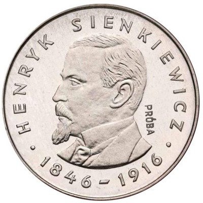 PRÓBA srebro 100 złotych 1977 Sienkiewicz st.L