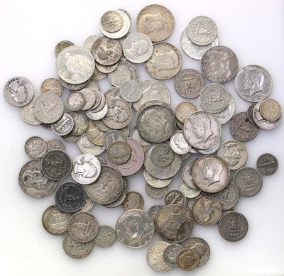 USA monety srebrne Ag .900 614 g st.2/3 RÓŻNE