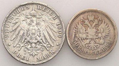Europa monety srebrne lot 2 sztuk st.4