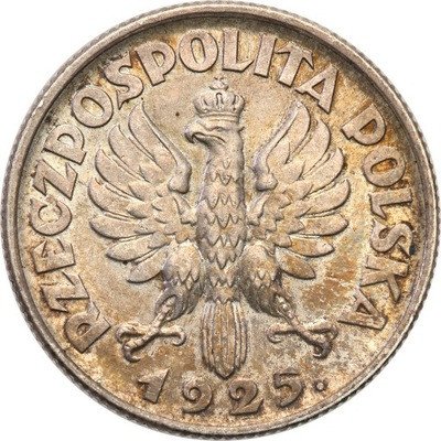II RP 1 złoty 1925. (kropka) st.1-/2+