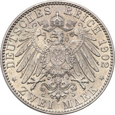 Niemcy Saksonia 2 Marki 1902 E st.1 PIĘKNE