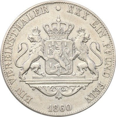 Niemcy Nassau TALAR 1860 st.3+