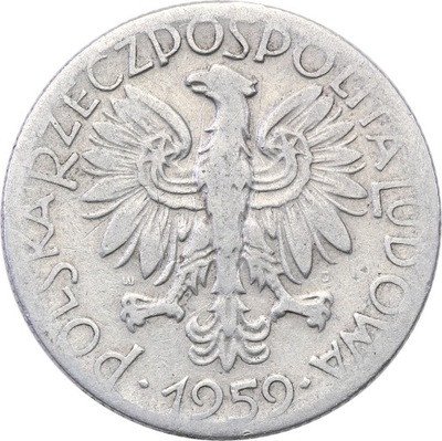 PRL 5 złotych 1959 Rybak ''Słoneczko'' st.4