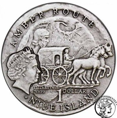 Polska / Niue 1 dolar 2009 szlak bursztynowy st.1