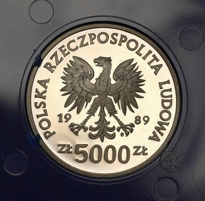 5000 złotych 1989 Jagiełło popiersie st.L