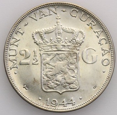 Curacao / Holandia 2 1/2 Guldena 1944 st.1-