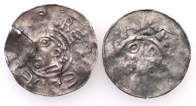 Niemcy Średniowiecze denary Saksonia lot 2 szt st4