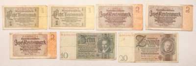 Banknoty Niemcy marki 1929-1937 lot 7 sztuk st.4