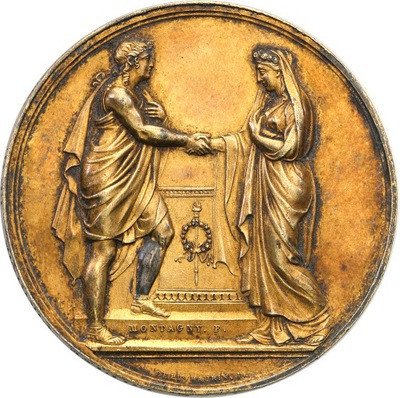 Francja medal zaślubinowy SREBRO st.1-