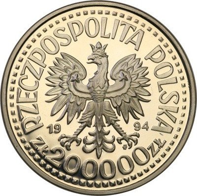 200 000 zł 1994 Zygmunt Stary popiersie st.L