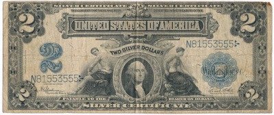Banknot USA 2 dolary 1899 Silver Certificate st.4