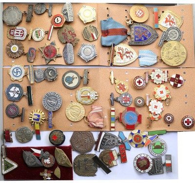 Polska PRL odznaki różne lot 59 sztuk