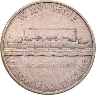 Polska medal 1935 Liga Morska SREBRO st.2