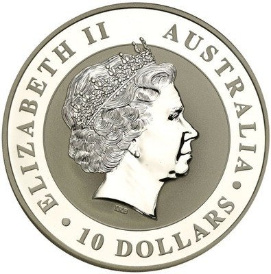 Australia 10 dolarów 2010 kookaburra SREBRO 10 oz