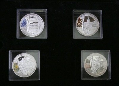 Chiny Olimpiada Pekin 10 Yuan 2008 SREBRO 4 sztuki