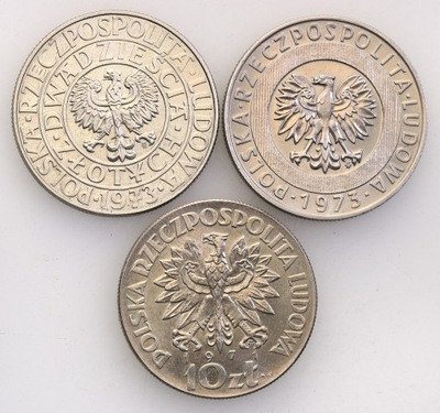 PRL PRÓBY miedzionikiel lot 3 szt. st.1