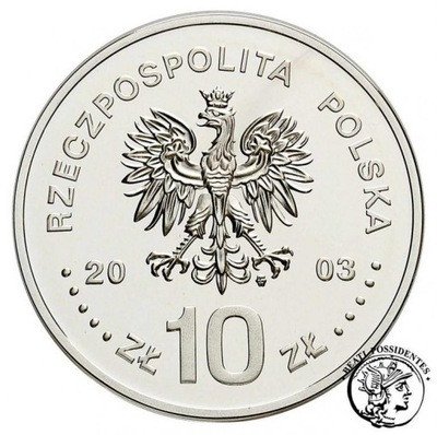 III RP 10 złotych 2003 Leszczyński popiersie st.L