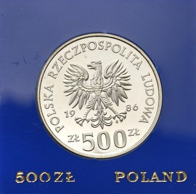 PRL 500 złotych 1986 sowa st.L