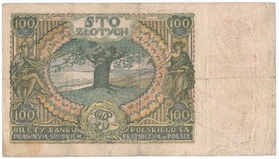 Banknot Gen. Gub. 100 złotych 1940 nadruk st.4