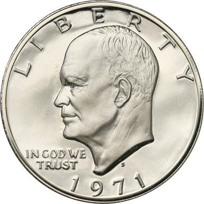 USA 1 dolar 1971 ''S'' SREBRO st.L