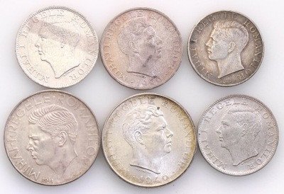 Rumunia monety srebrne lot 6 sztuk st.2