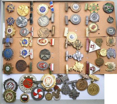 Polska PRL odznaki różne lot 51 sztuk