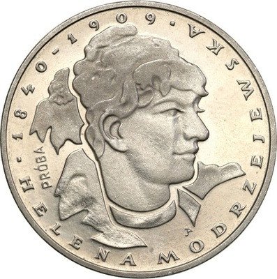 PRÓBA Nikiel 100 złotych 1975 Modrzejewska st.L/L-