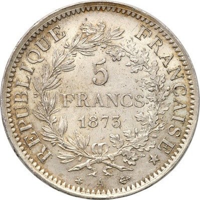 Francja 5 franków 1873 st.1-