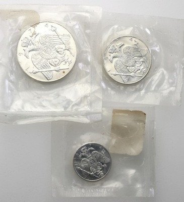 Cypr Makarios medale lot 3 szt. SREBRO 1974 st.1