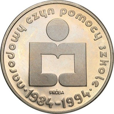 PRÓBA Nikiel 1000 złotych 1986 Pomoc Szkole st.L