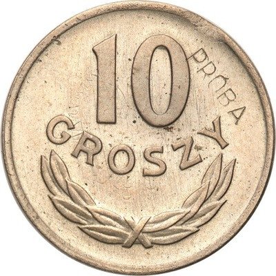 PRL. PRÓBA miedzionikiel 10 groszy 1949 st.1