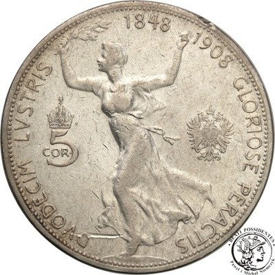 Austria 5 koron 1908 st. 3+