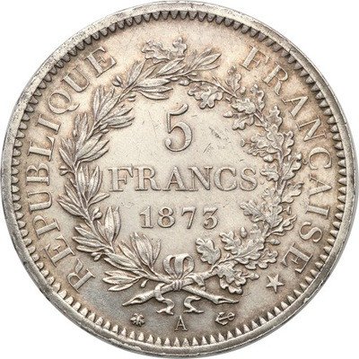 Francja 5 franków 1873 st.2-