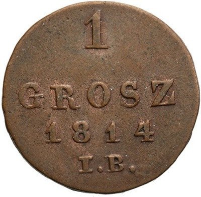Księstwo Warszawskie. 1 grosz 1814 IB, Warszawa