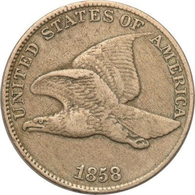USA Cent 1858 Flying Eagle st.3+