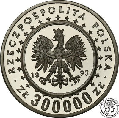 III RP. 300 000 złotych 1993 Łańcut st.L