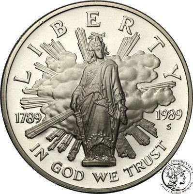 USA 1 dolar 1989 200 lat Kongresu st.L